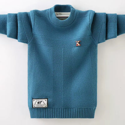 Children'S Sweater FALL Winter New Cotton Clothing Hedging Sweater Teenage Boys Sweater Children'S Clothing 10 12 14 Years
