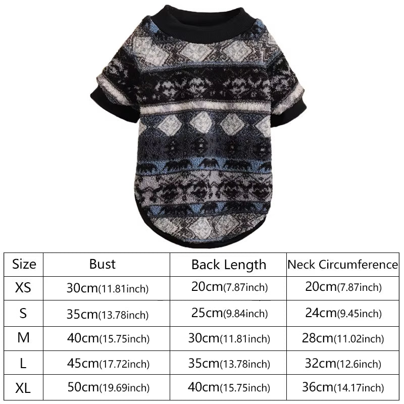 Dog Theremal Winter Fashion Ethnic Style Hooides Pet Sweaters Autumn Winter Cat for Small Dogs Cats Kitten Pullovers Clothing