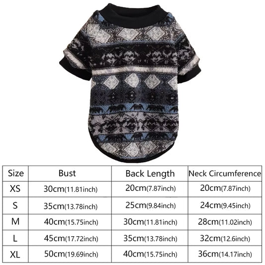 Dog Theremal Winter Fashion Ethnic Style Hooides Pet Sweaters Autumn Winter Cat for Small Dogs Cats Kitten Pullovers Clothing