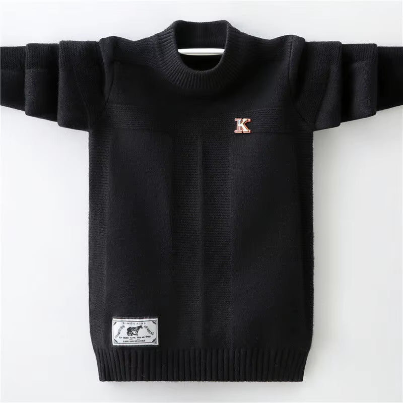 Children'S Sweater FALL Winter New Cotton Clothing Hedging Sweater Teenage Boys Sweater Children'S Clothing 10 12 14 Years
