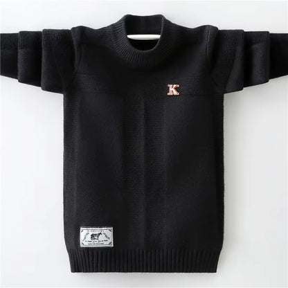 Children'S Sweater FALL Winter New Cotton Clothing Hedging Sweater Teenage Boys Sweater Children'S Clothing 10 12 14 Years