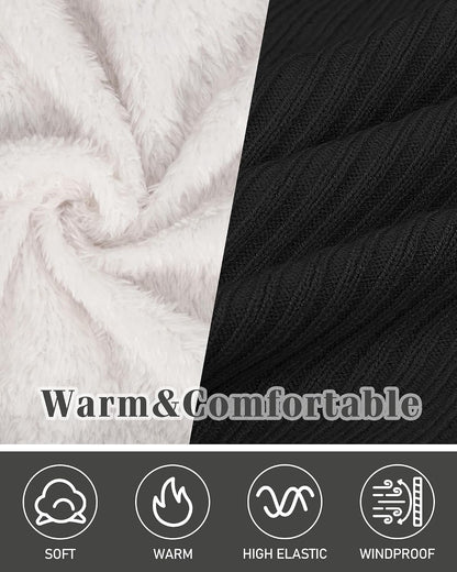 Infinity Scarf Neck Warmer, Fleece Lined Winter Scarves