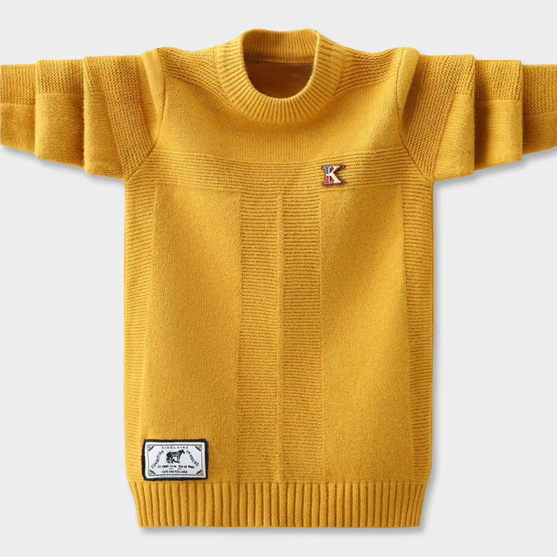 Children'S Sweater FALL Winter New Cotton Clothing Hedging Sweater Teenage Boys Sweater Children'S Clothing 10 12 14 Years