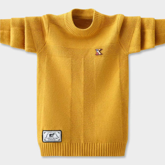 Children'S Sweater FALL Winter New Cotton Clothing Hedging Sweater Teenage Boys Sweater Children'S Clothing 10 12 14 Years