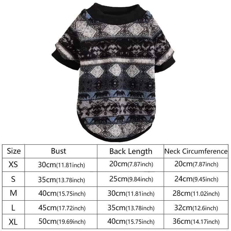 Dog Theremal Winter Fashion Ethnic Style Hooides Pet Sweaters Autumn Winter Cat for Small Dogs Cats Kitten Pullovers Clothing
