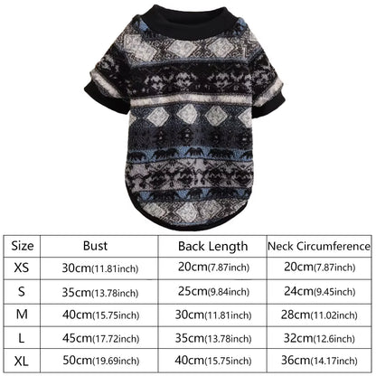 Dog Theremal Winter Fashion Ethnic Style Hooides Pet Sweaters Autumn Winter Cat for Small Dogs Cats Kitten Pullovers Clothing