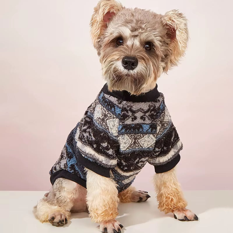 Dog Theremal Winter Fashion Ethnic Style Hooides Pet Sweaters Autumn Winter Cat for Small Dogs Cats Kitten Pullovers Clothing