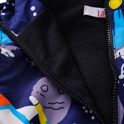 Children Clothing Autumn Winter Kids Boys Clothes Raincoat Waterproof Dinosaur Coat+Pant Outfit Suit for Girls Clothing Sets