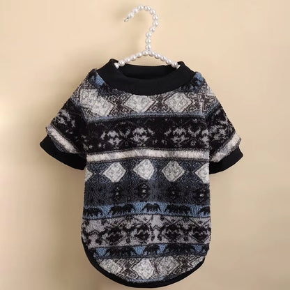Dog Theremal Winter Fashion Ethnic Style Hooides Pet Sweaters Autumn Winter Cat for Small Dogs Cats Kitten Pullovers Clothing