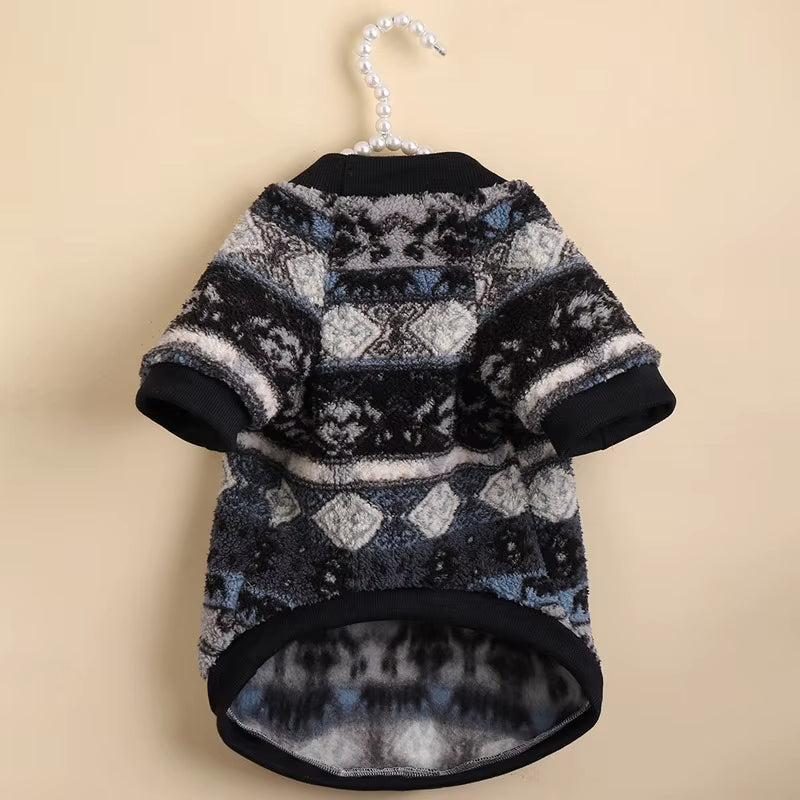 Dog Theremal Winter Fashion Ethnic Style Hooides Pet Sweaters Autumn Winter Cat for Small Dogs Cats Kitten Pullovers Clothing